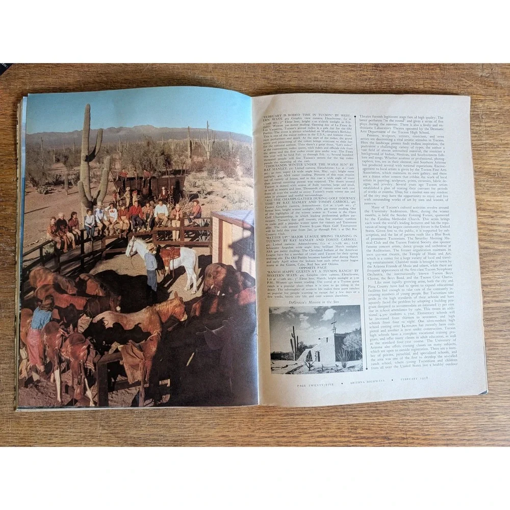 Arizona Highways Magazine Feb 1958 Tucson Sunshine City In The Desert Vintage